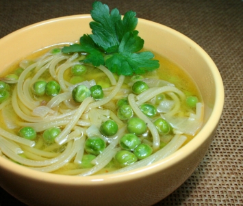 Altamurańska zupa z zielonego groszku
