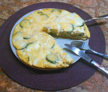 Frittata con zucchine e mozzarella